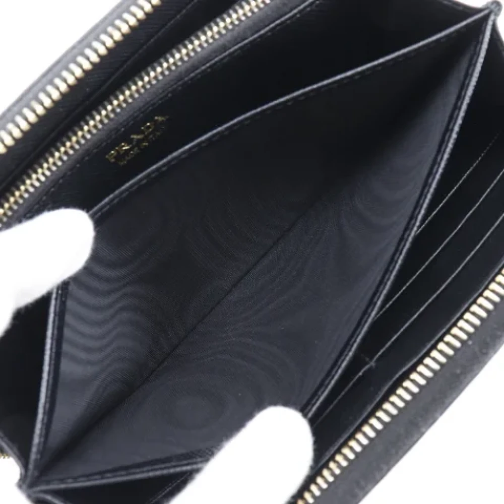Prada Vintage Pre-owned Fabric wallets Black Dames