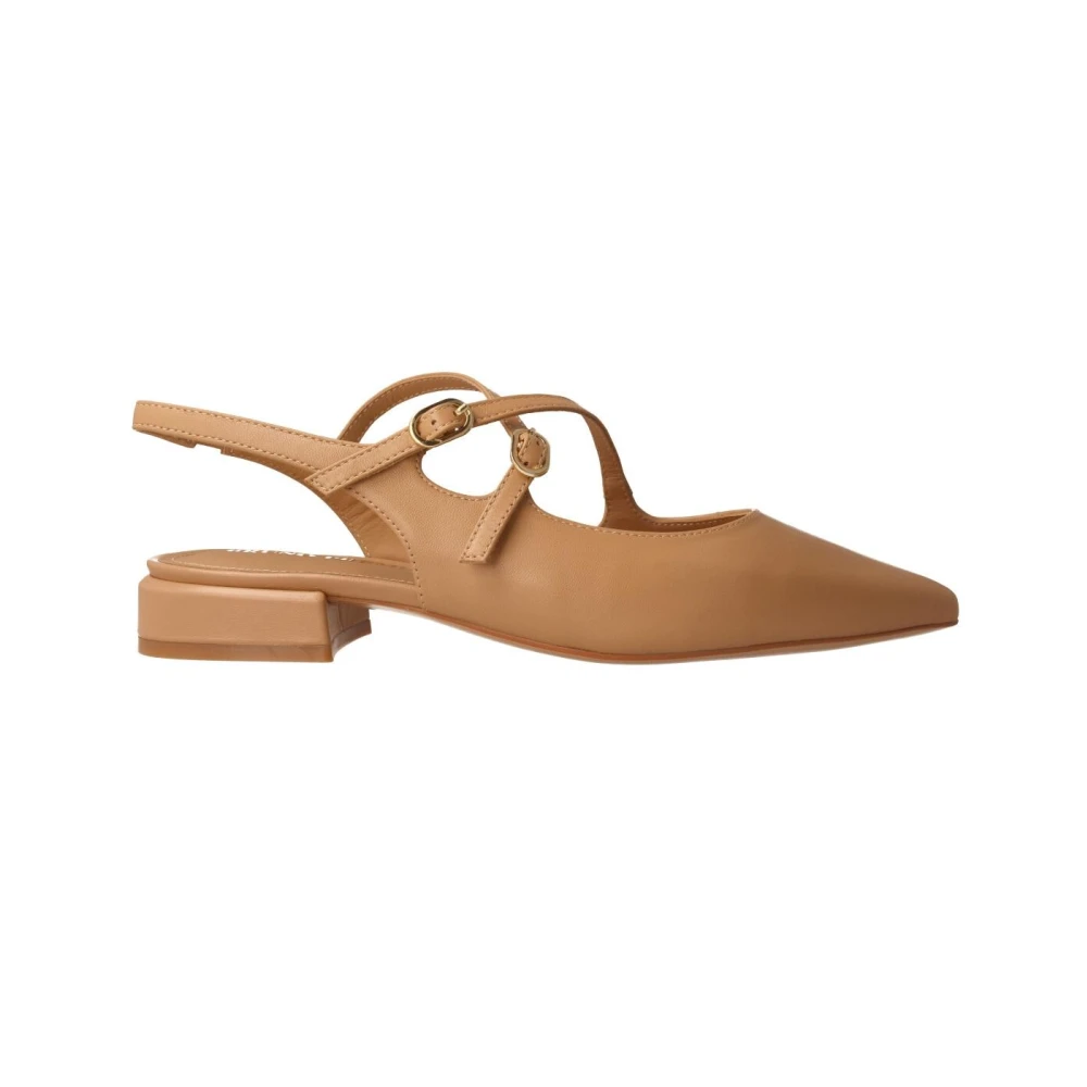 Bruno Premi Mujer Beige Zapato De Cuero Sin Cordones