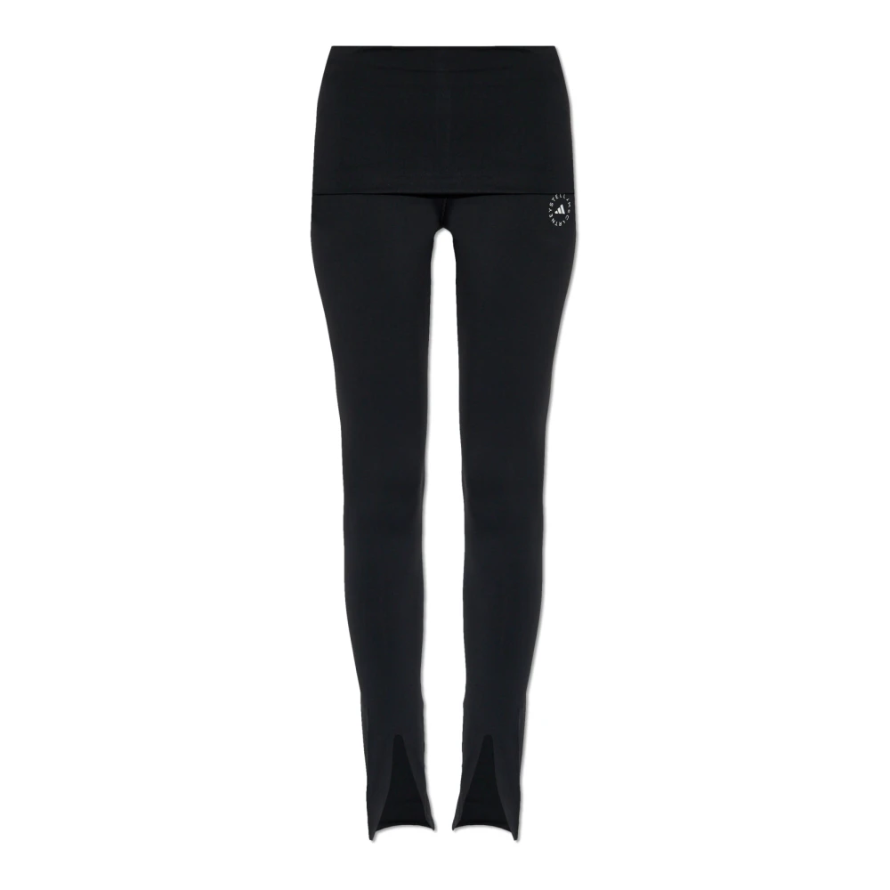 adidas by stella mccartney Leggings met uitsnijdingen Black Dames