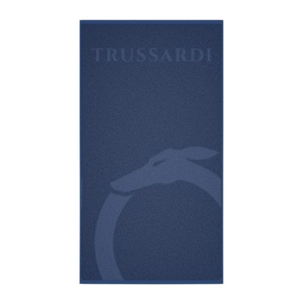 Trussardi Ouroboro Unisex Strandhanddoek Blue Unisex