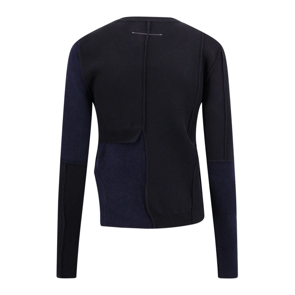 MM6 Maison Margiela Cozy Chic Rondehals Breiseltrui Black Dames