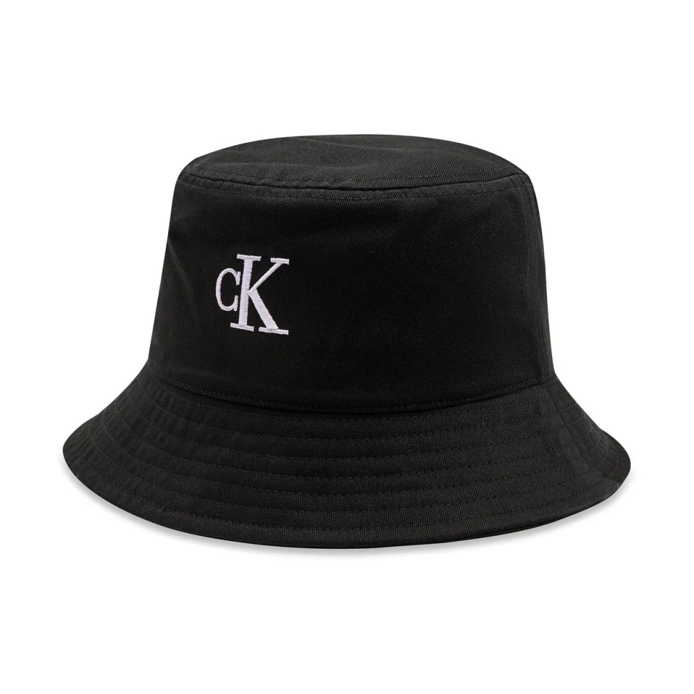 Calvin Klein Jeans Monogram Bucket Hat Zwart Bedrukte Pet Black Dames