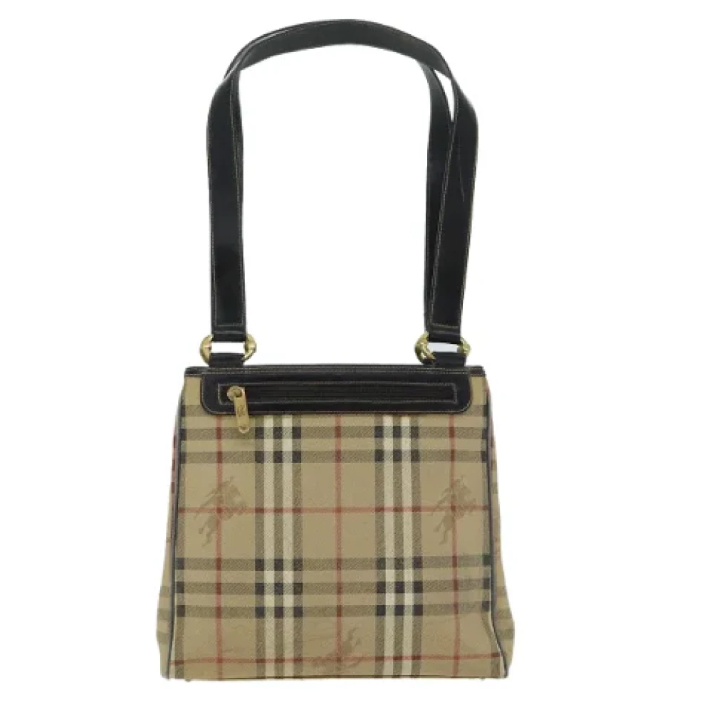 Burberry Vintage Pre-owned Leather handbags Beige Dames