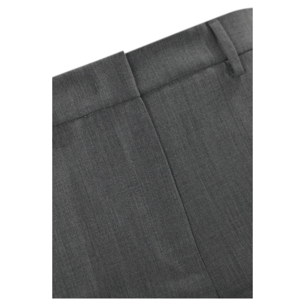 Max Mara Weekend Grijze wollen mix rechte pijp broek Gray Dames