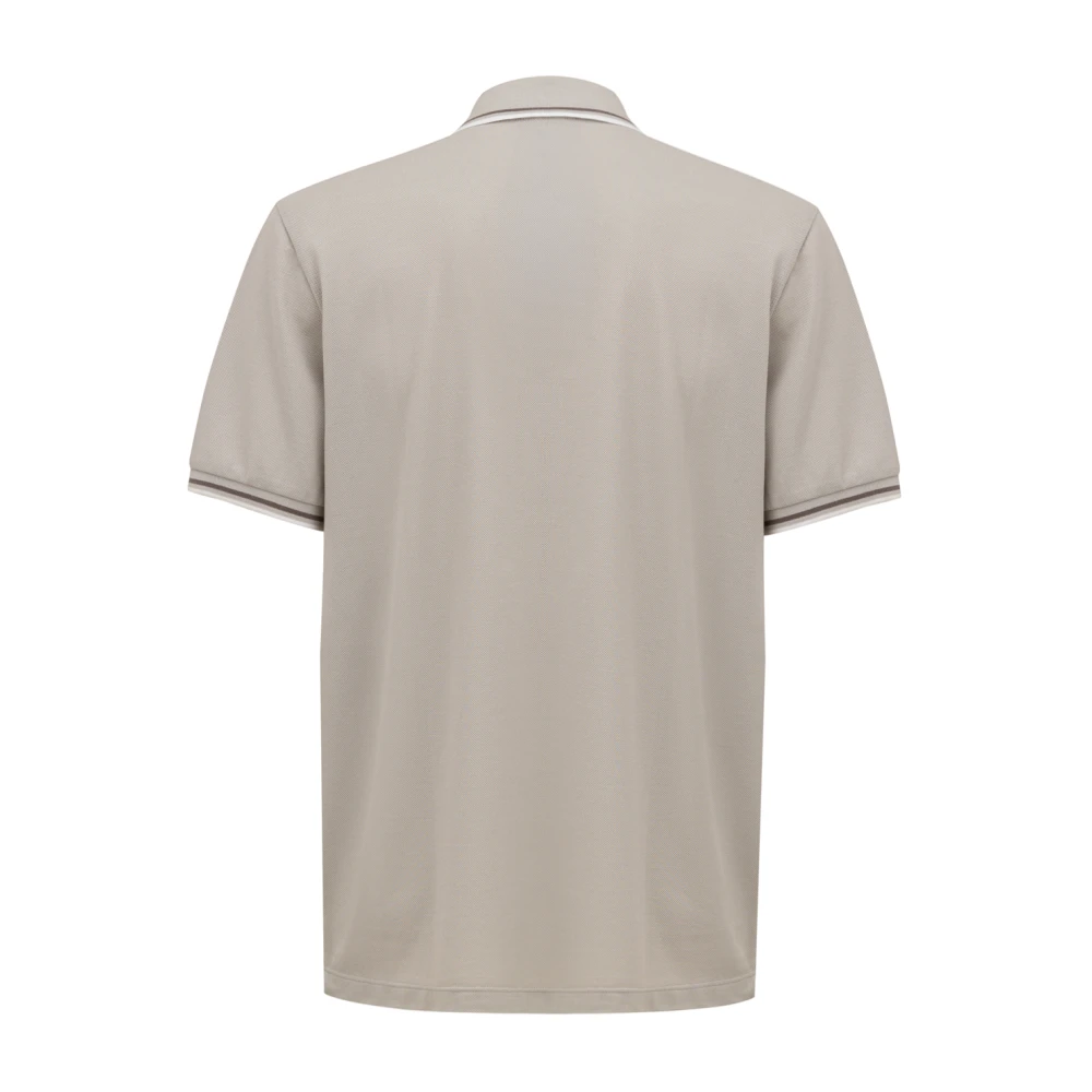 Canali Grijze polo met korte mouwen Gray Heren