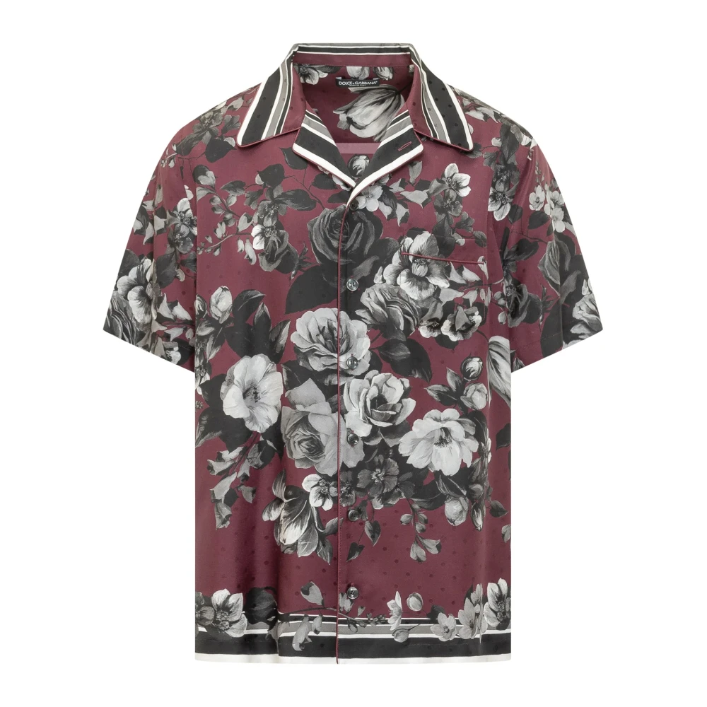 Dolce & Gabbana Men's Multicolor Short Sleeve Shirts, L, Camicia