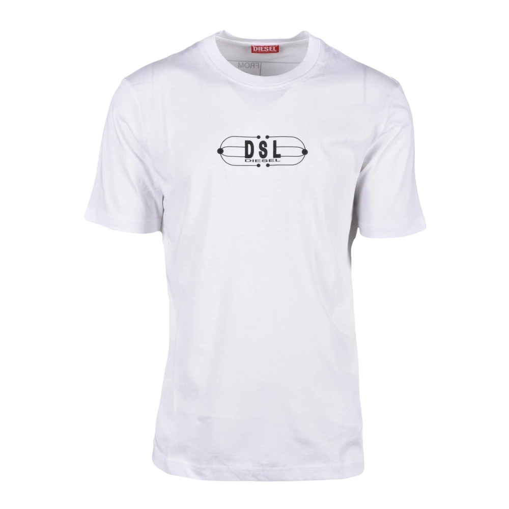 Diesel Katoenen T-shirt White Heren