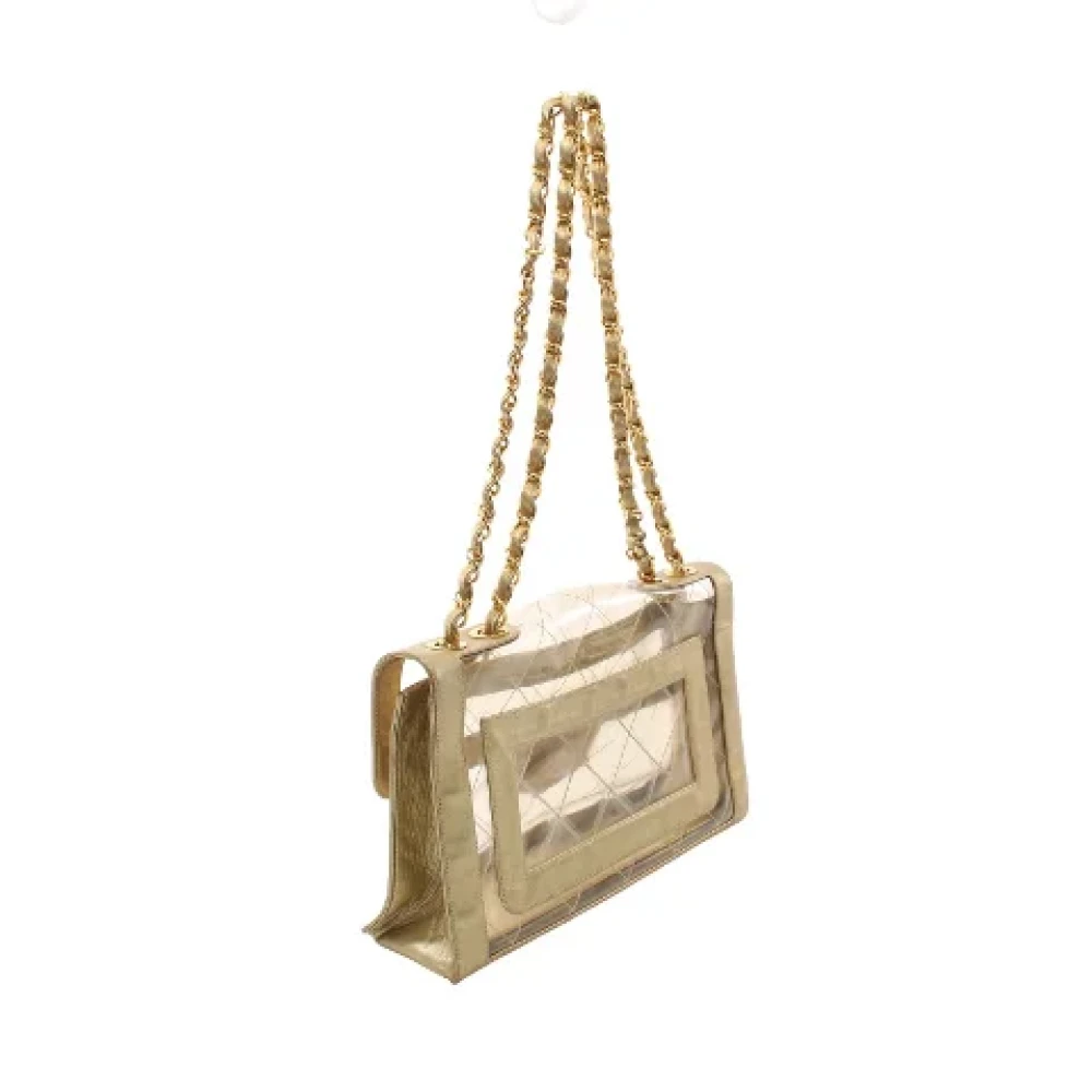 Chanel Vintage Pre-owned Leather chanel-bags Beige Dames