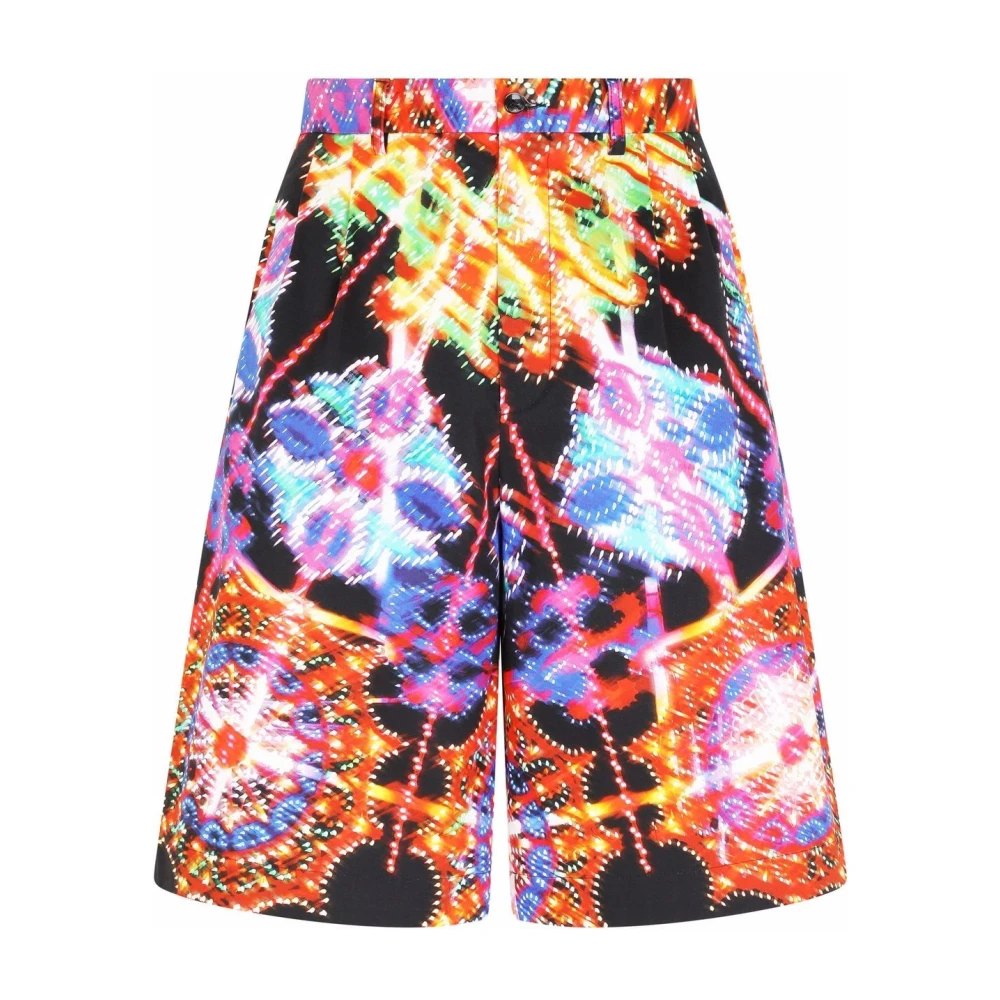 Dolce & Gabbana Luminaire Print Op Maat Gemaakte Shorts Multicolor Heren