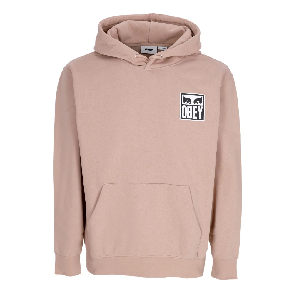Obey Iconische Hoodie in Taupe Beige Heren