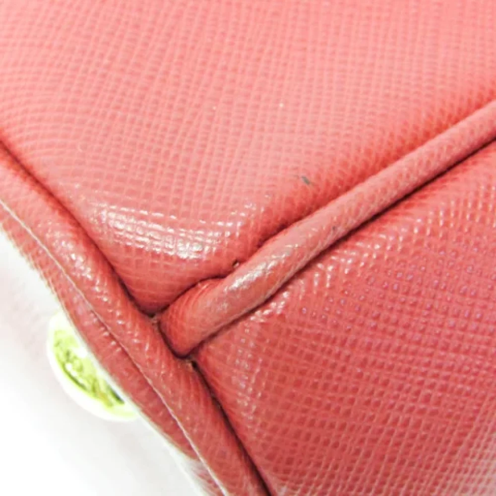 Prada Vintage Pre-owned Leather shoulder-bags Red Dames