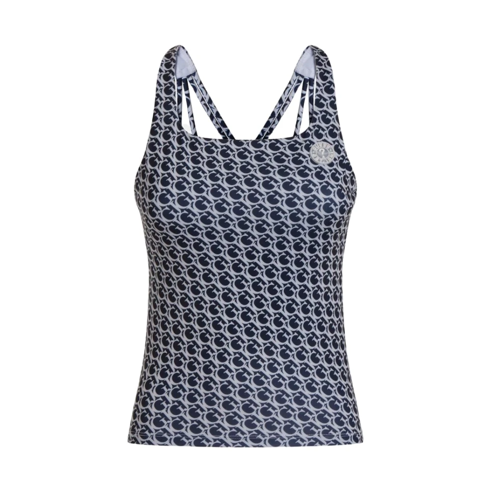 Guess Mouwloze Top Blue Dames