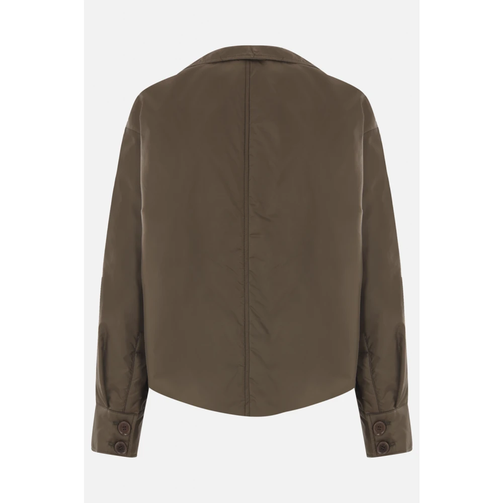 Aspesi Militair Groen Nylon Overhemdjas Green Dames