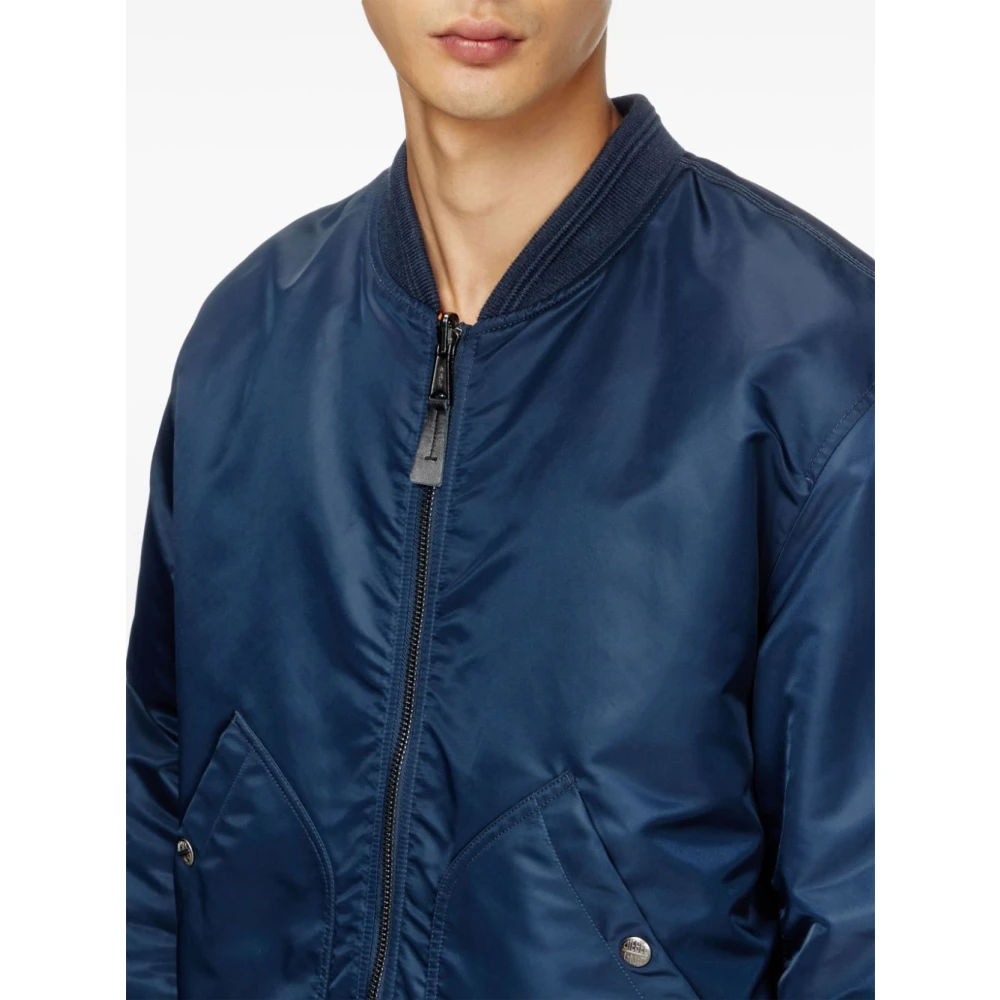 Diesel Blauwe Parka Jas voor Mannen Blue Heren