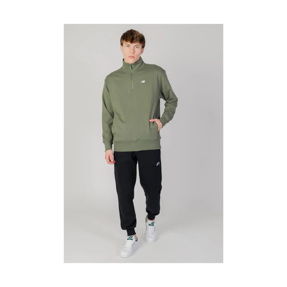 New Balance Groene Katoenen Sweater Heren Collectie Green Heren