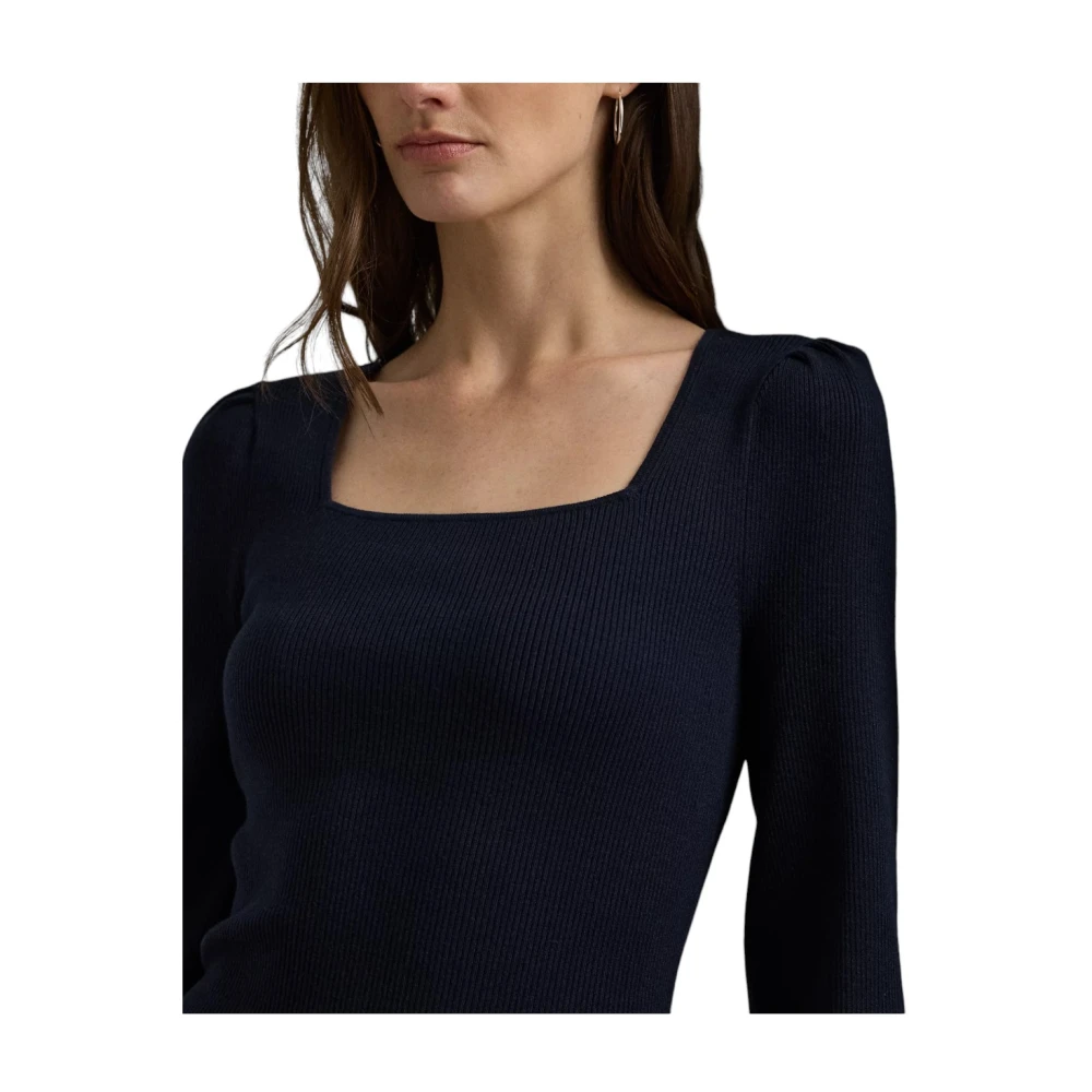 Ralph Lauren Rondgebreide trui met ronde hals Blue Dames