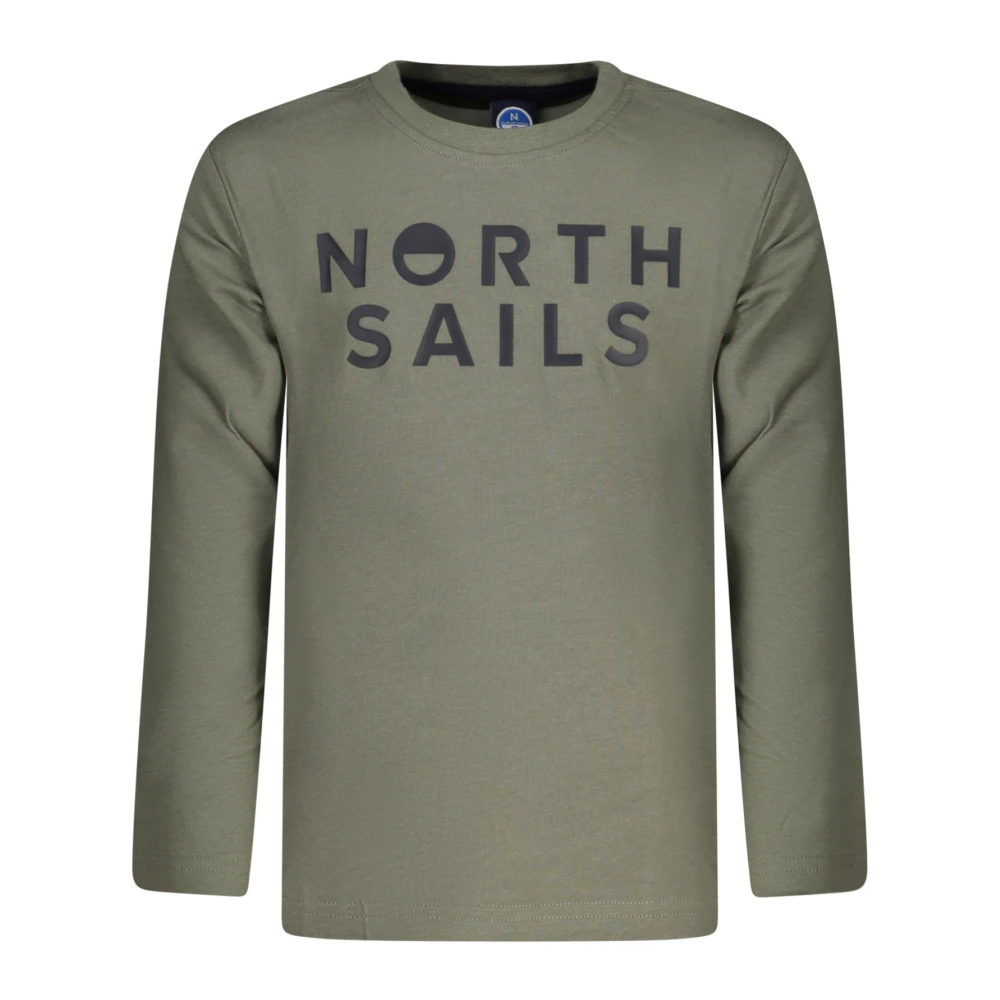 North Sails , Kids Short Sleeve T-Shirts, Unisex, Green, 8 Y, Long-Sleeved T-Shirt With Print