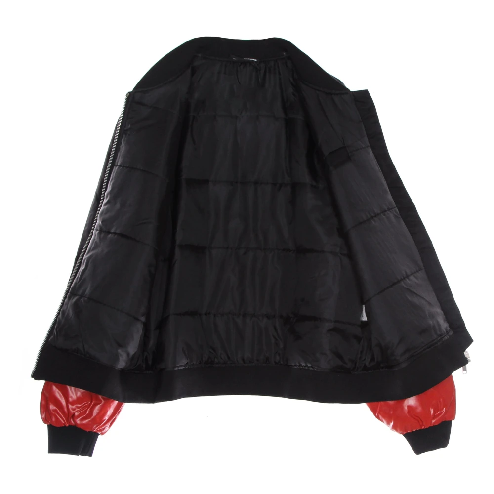 Vision OF Super Zwart Rode Flames Bomberjas Black Heren