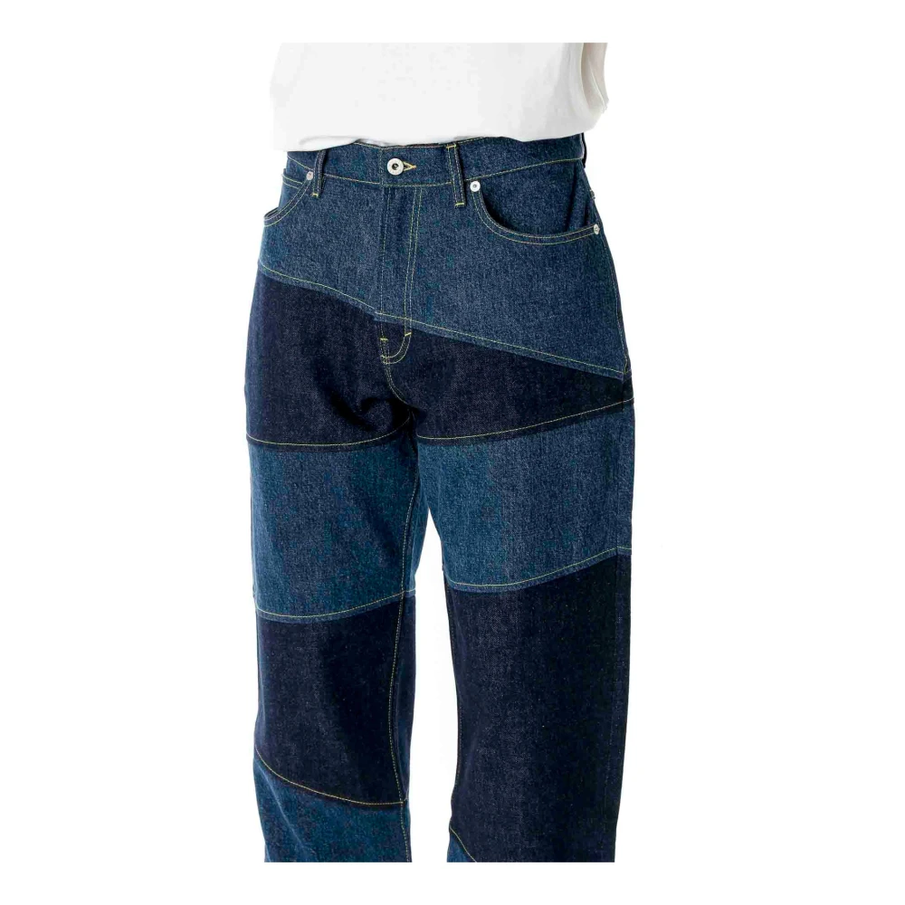 Kenzo Patchwork Botan Losse Jeans Blue Heren