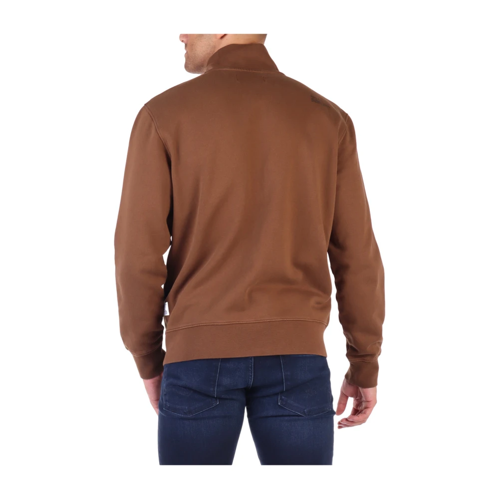 Replay Katoenen Zip-Up Sweater | Icon Selection Brown Heren