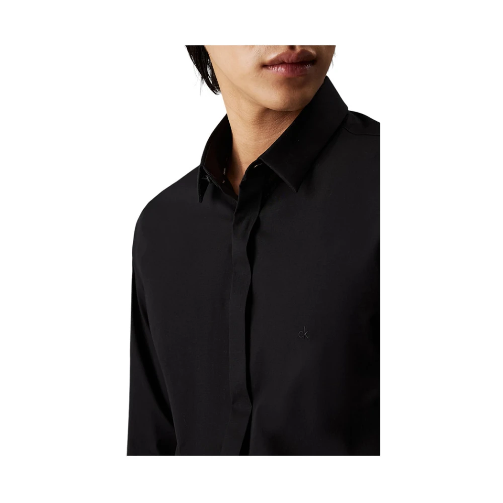 Calvin Klein Lange mouwen overhemd Black Heren