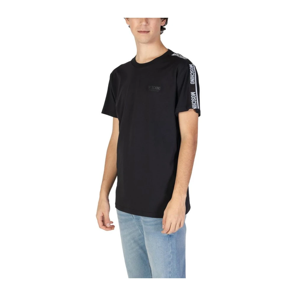 Moschino Zwarte Katoenen Crew Neck T-Shirt Black Heren