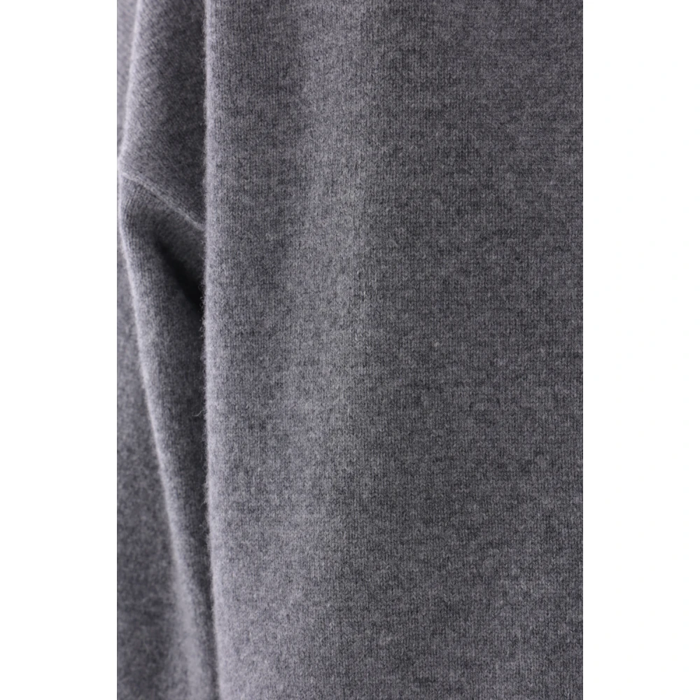 Saint Laurent Grijze wollen trui met V-hals Gray Dames