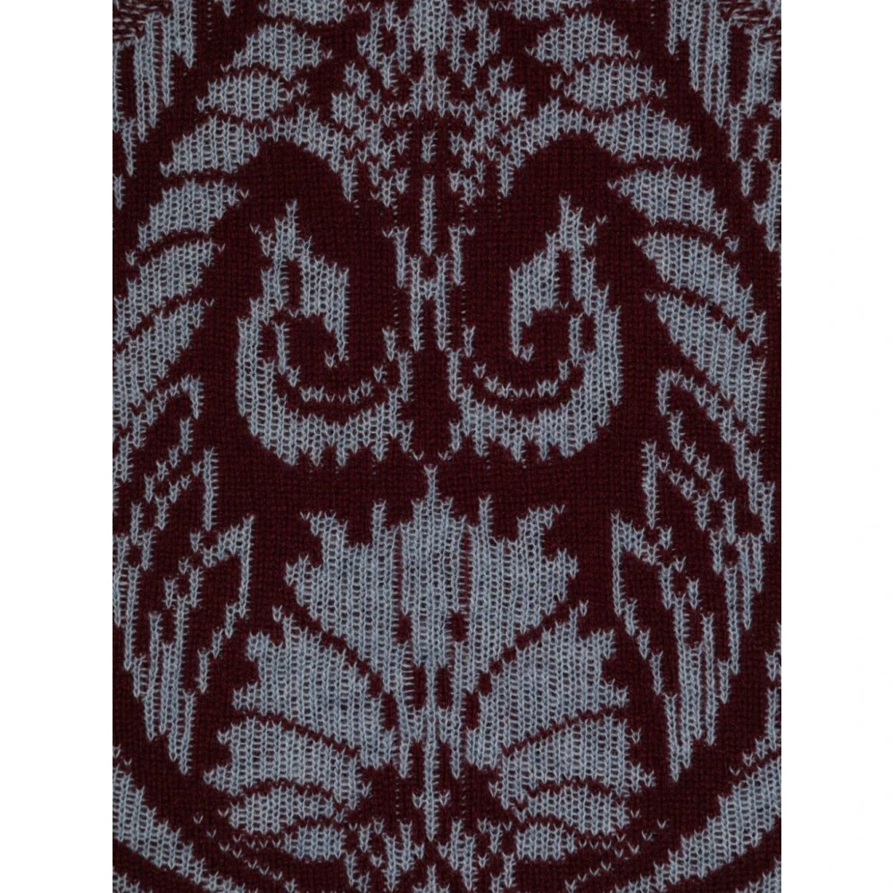 ETRO Gebreide Jacquard Sjaal met Franjes Multicolor Dames