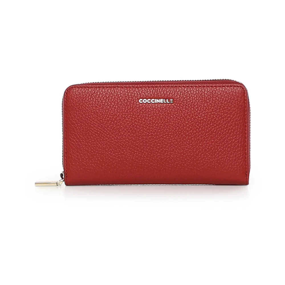 Coccinelle Women's Red Wallets & Cardholders, One Size, Metallic Soft Wallet