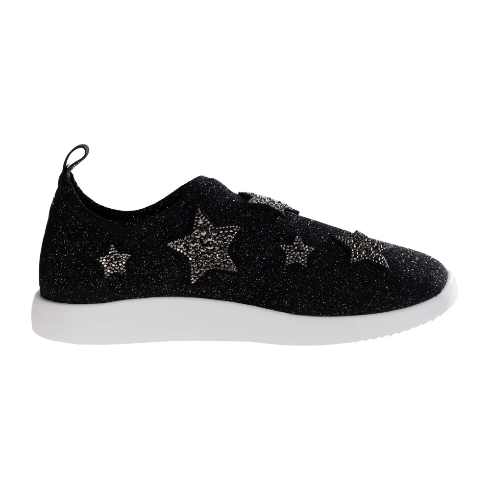 Giuseppe Zanotti Zwarte Stretch Enkellaarzen Dames Schoenen