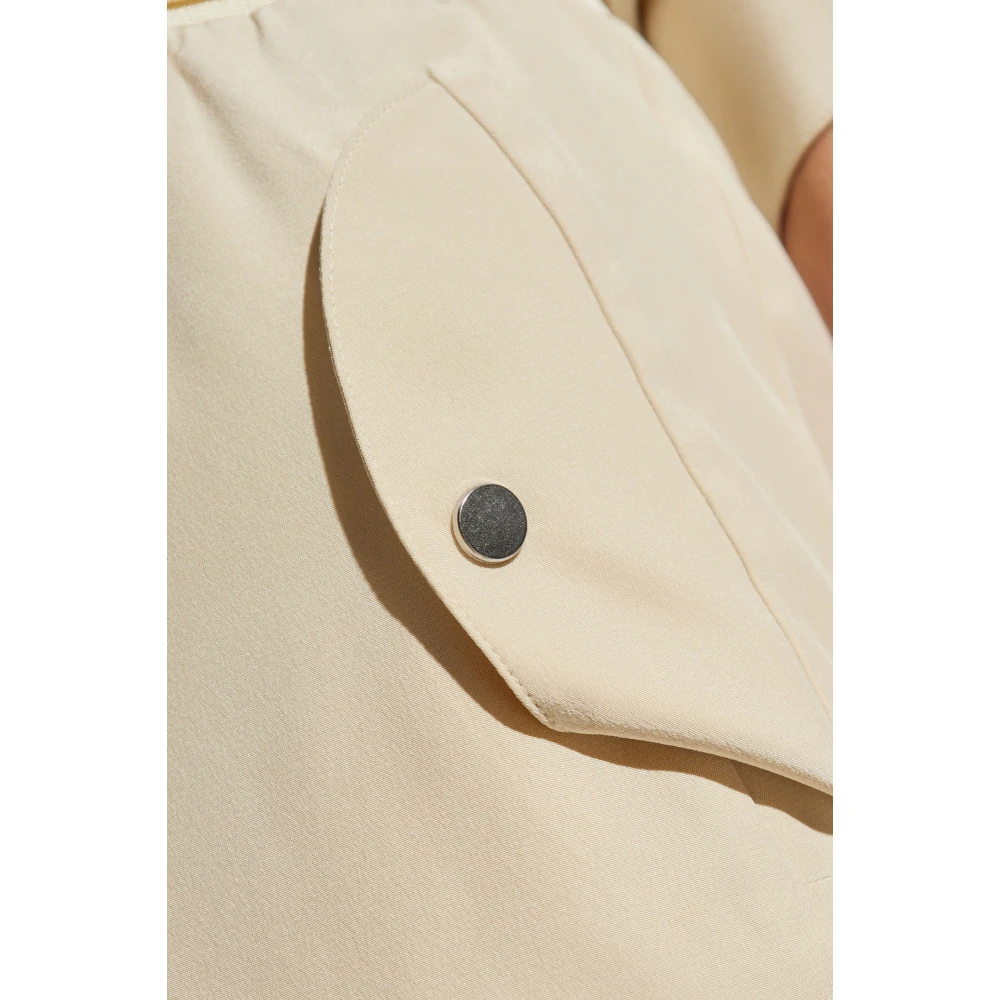 Helmut Lang Zijden shorts Beige Dames