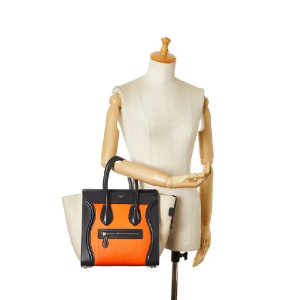 Celine Vintage Pre-owned Leather celine-bags Orange Dames