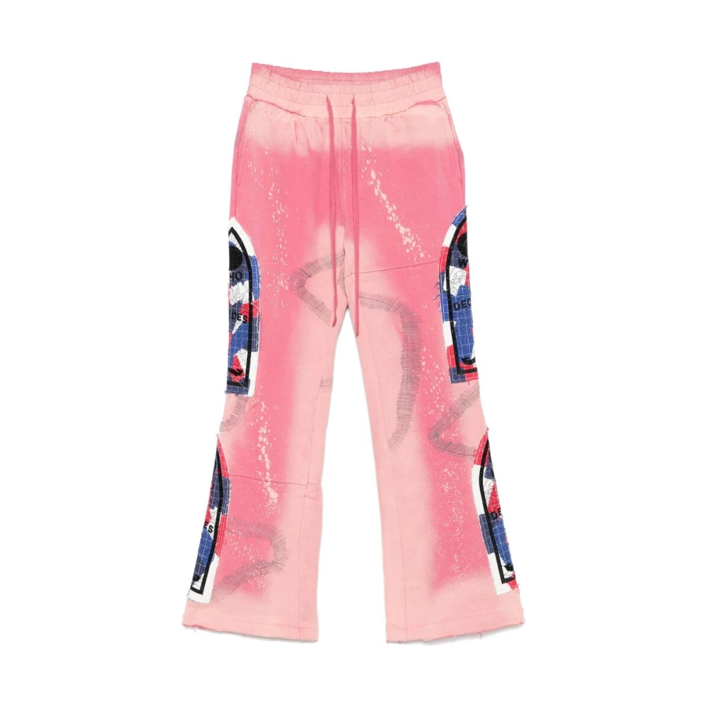 Who Decides War Roze Wijde Pijp Broek Pink Heren