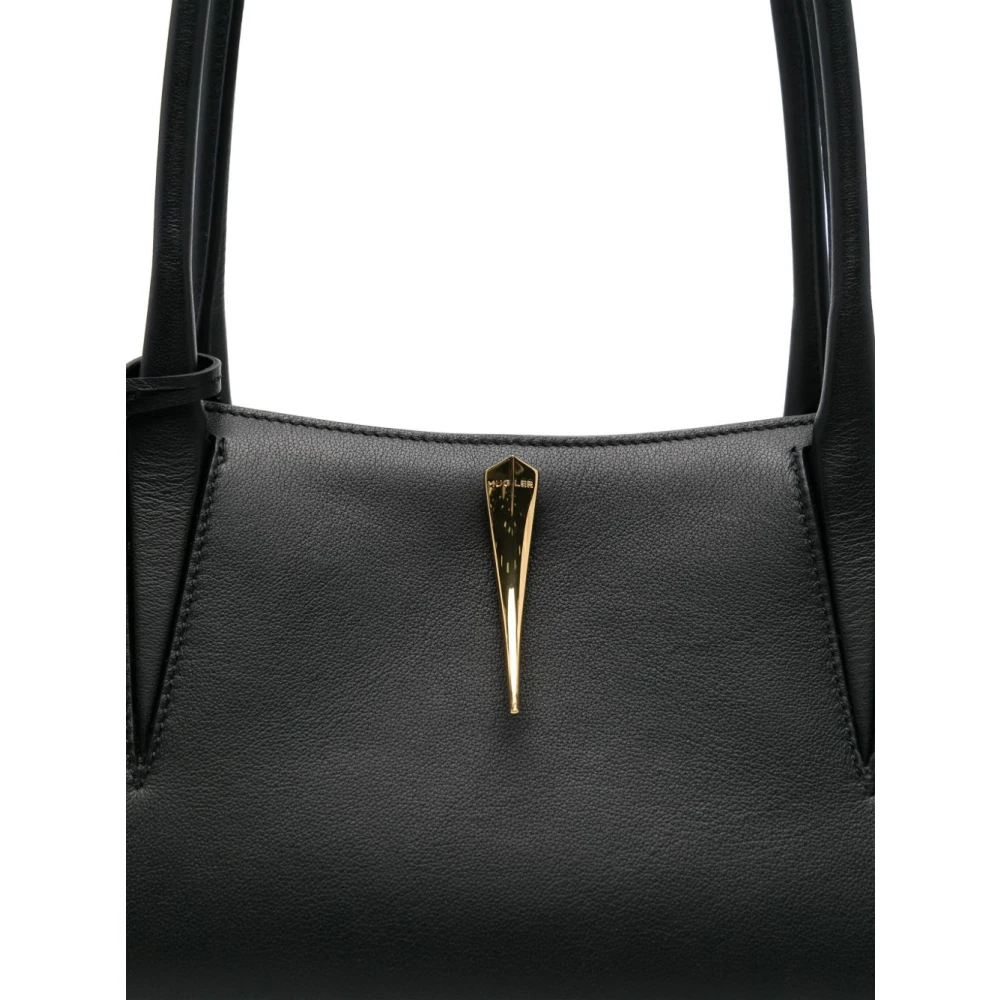Mugler Zwarte Sluiting Tote Tas Black Dames