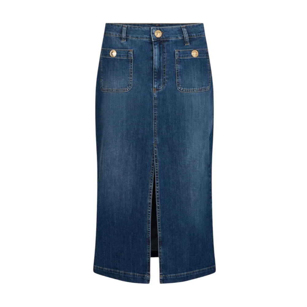Liu Jo Women's Blue Denim Skirts, W30, Longuette Denim Skirt