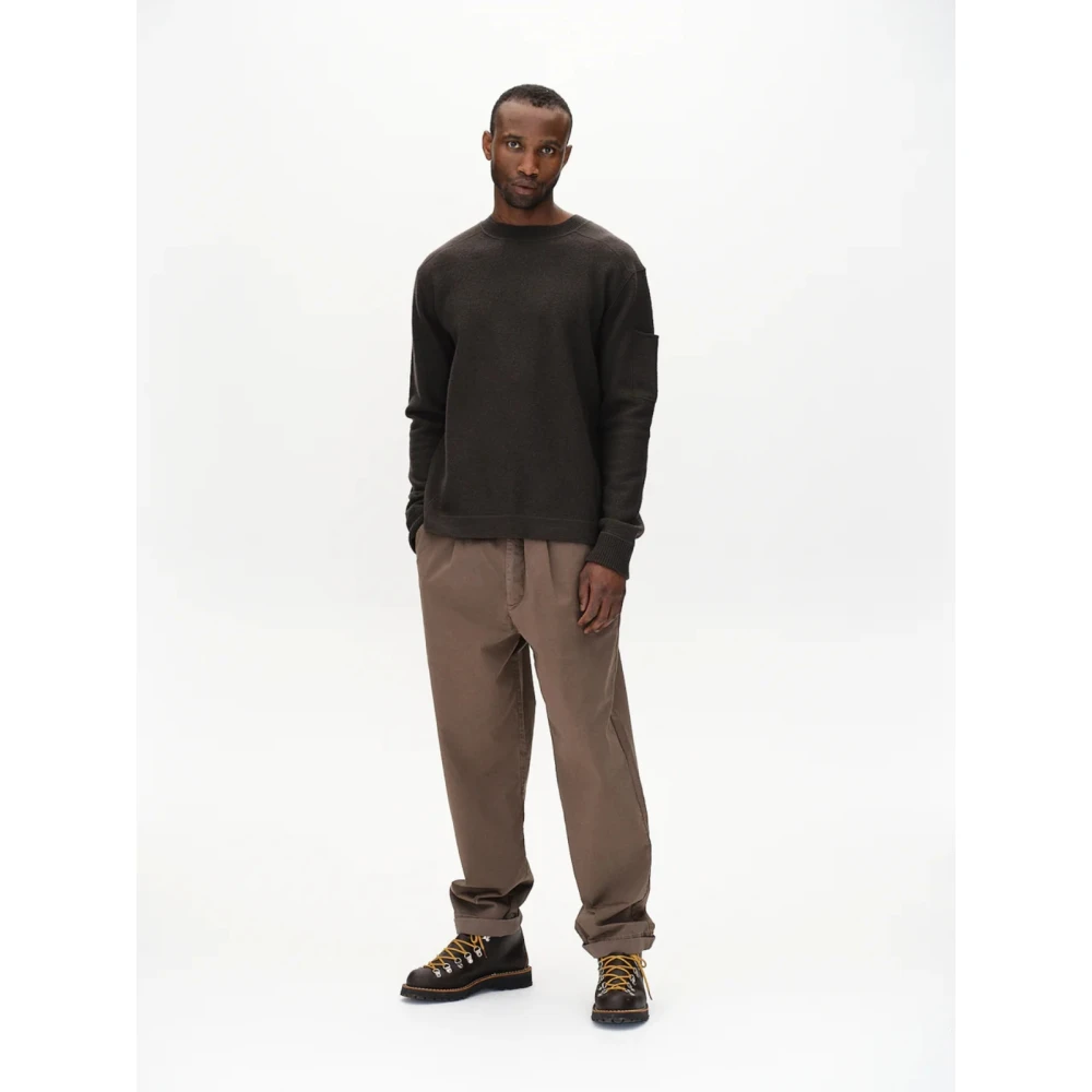 Gabba Bruine Geplooide Chino Broek Brown Heren