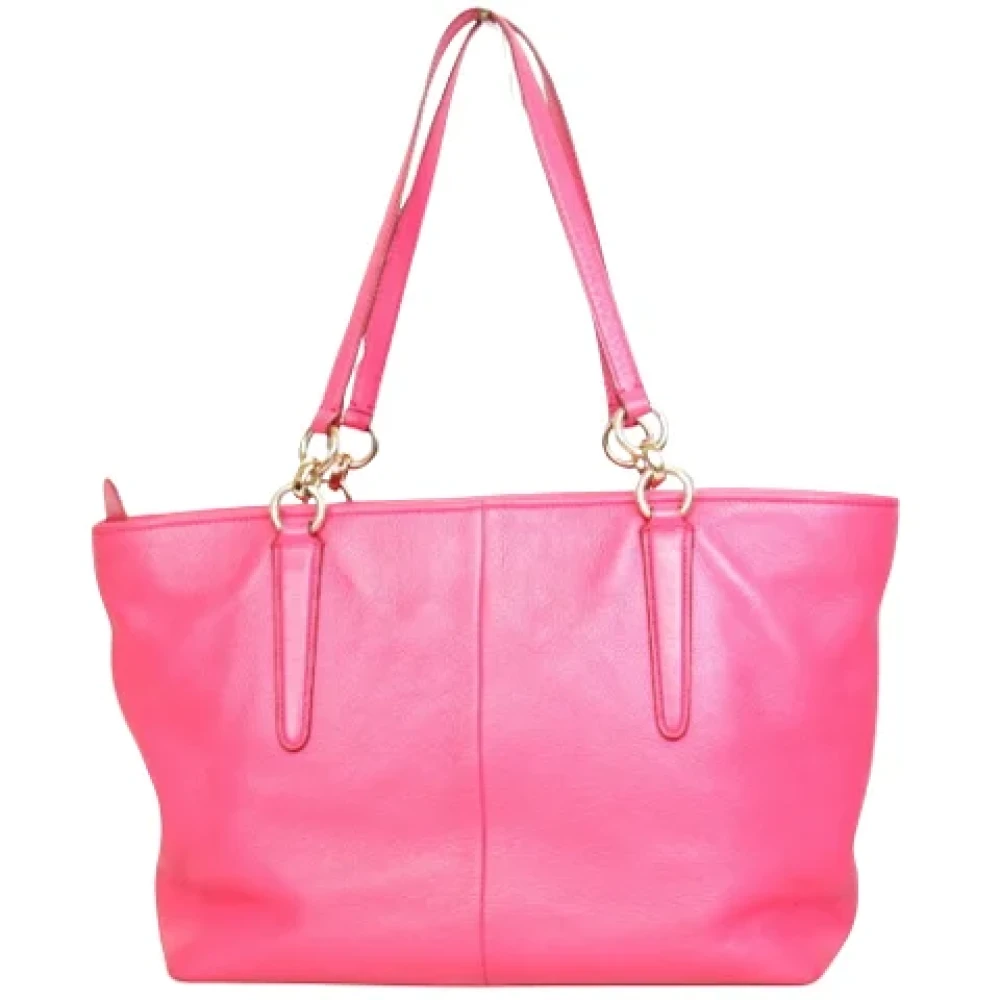 Coach Pre-owned Leather shoulder-bags Pink Dames