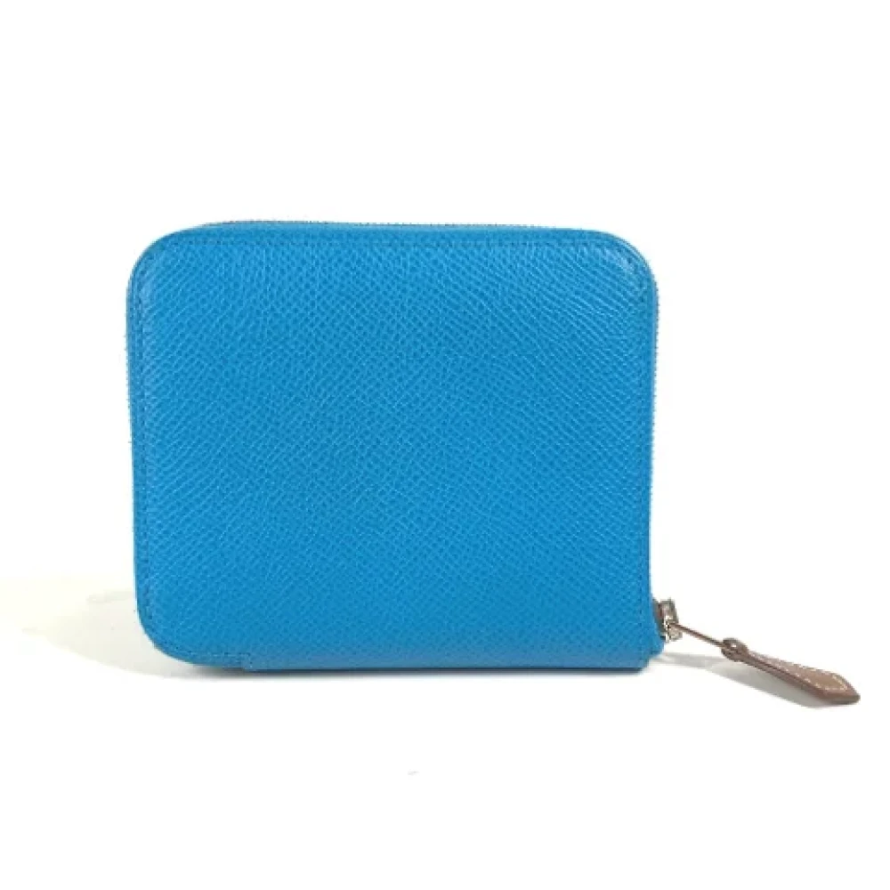 Hermès Vintage Pre-owned Leather wallets Blue Dames