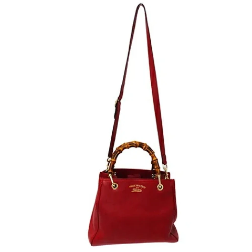 Gucci Vintage Pre-owned Leather handbags Red Dames