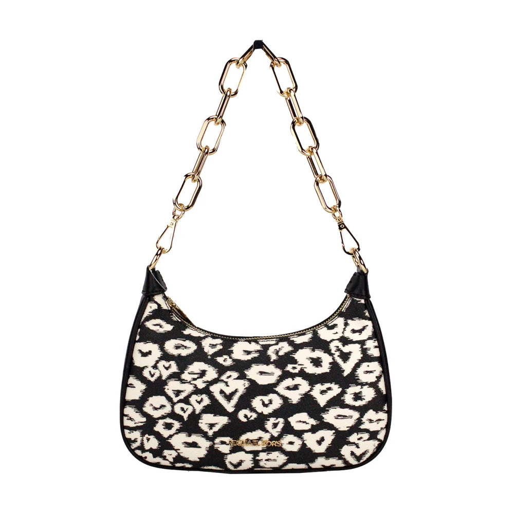 Michael Kors Hartprint Rits Crossbody Tas Black Dames