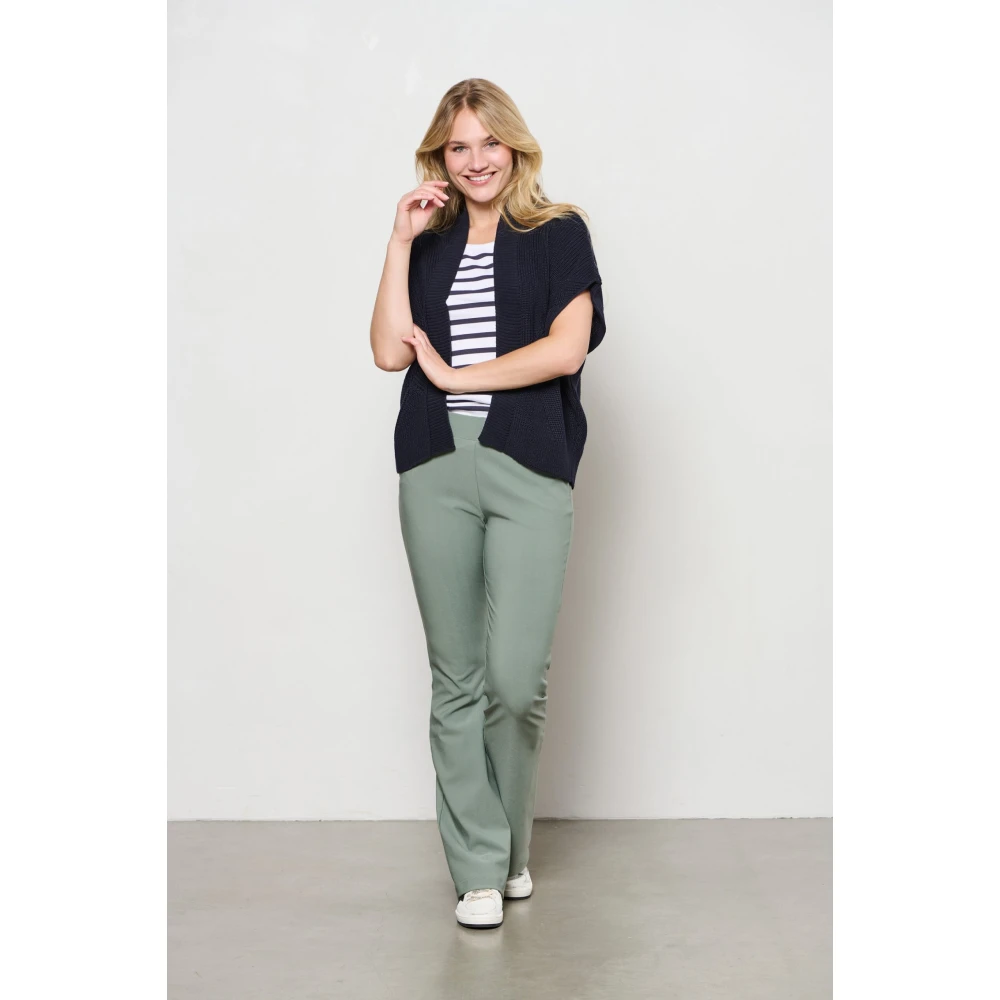 &Co Woman Trui met kabelbreipatroon Blue Dames