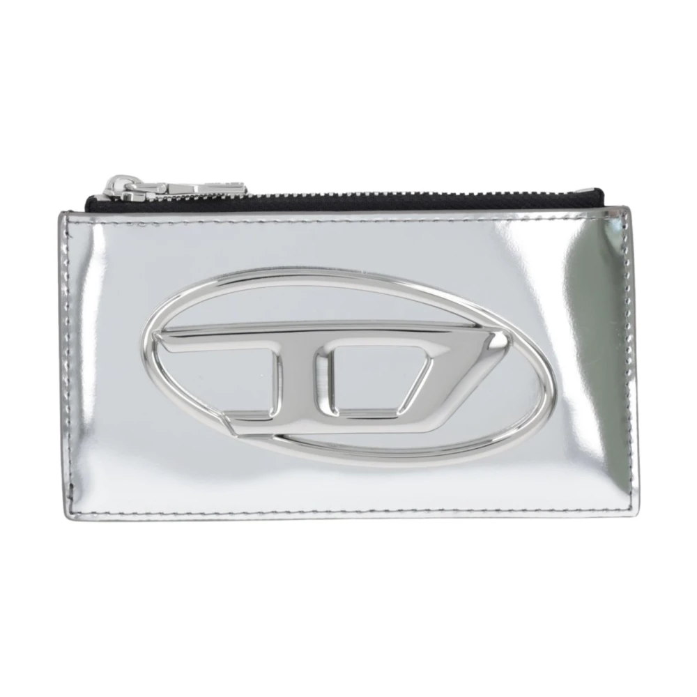 Diesel Argento Donna - Portacarte In Pelle Specchiata - Portacarte Uni - Immagine 3