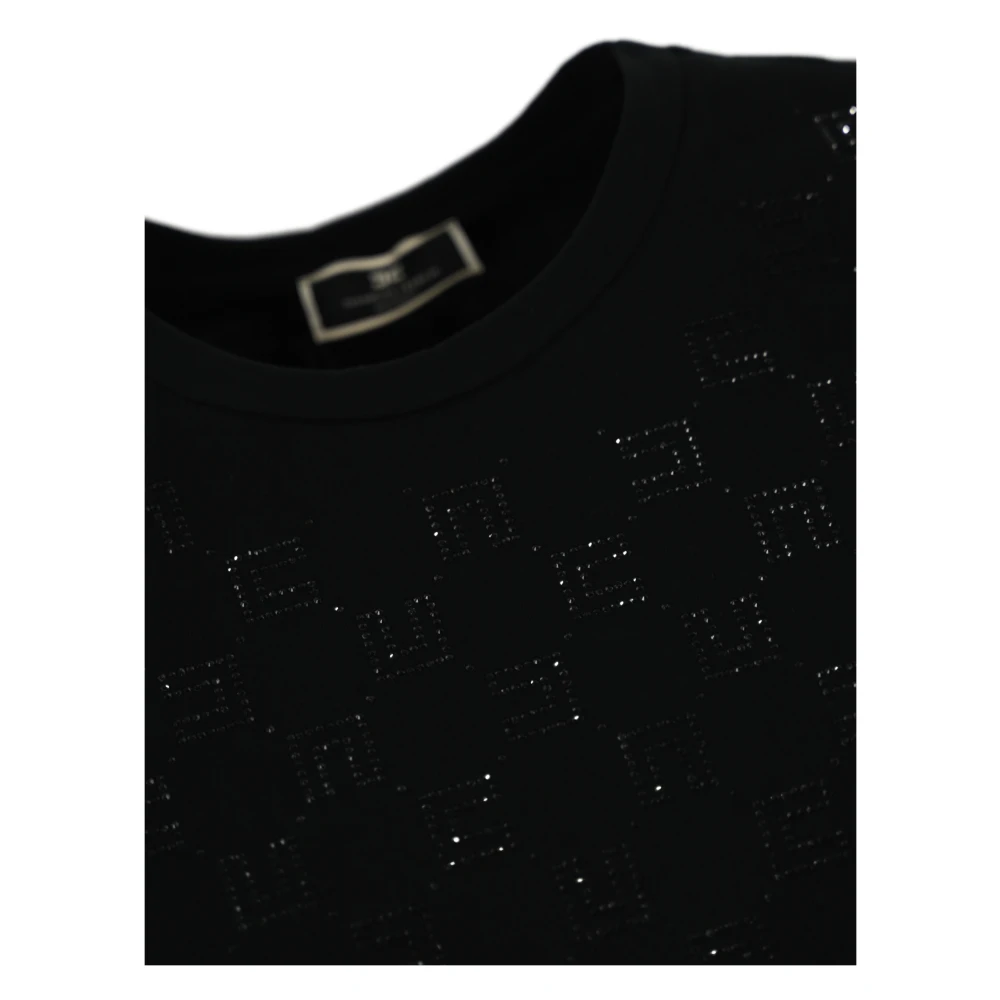 Elisabetta Franchi T-Shirts Black Dames
