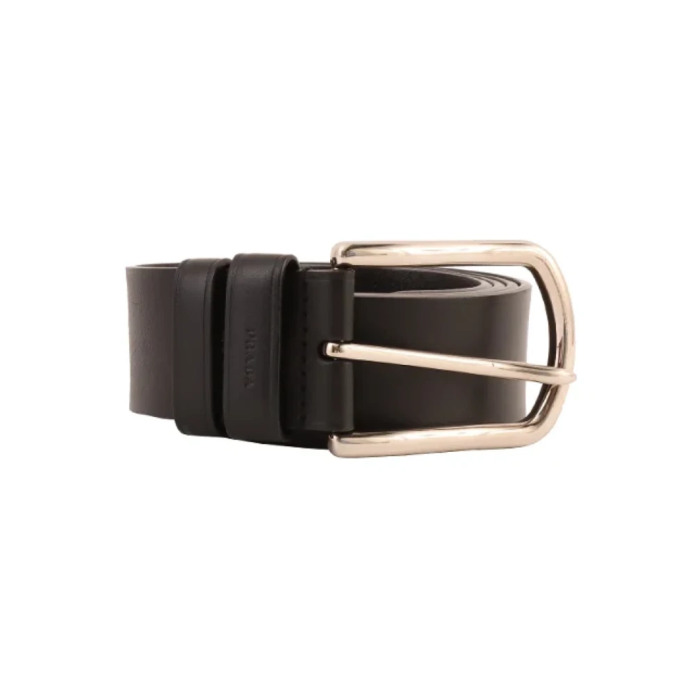 Prada Vintage Pre-owned Leather belts Black Dames