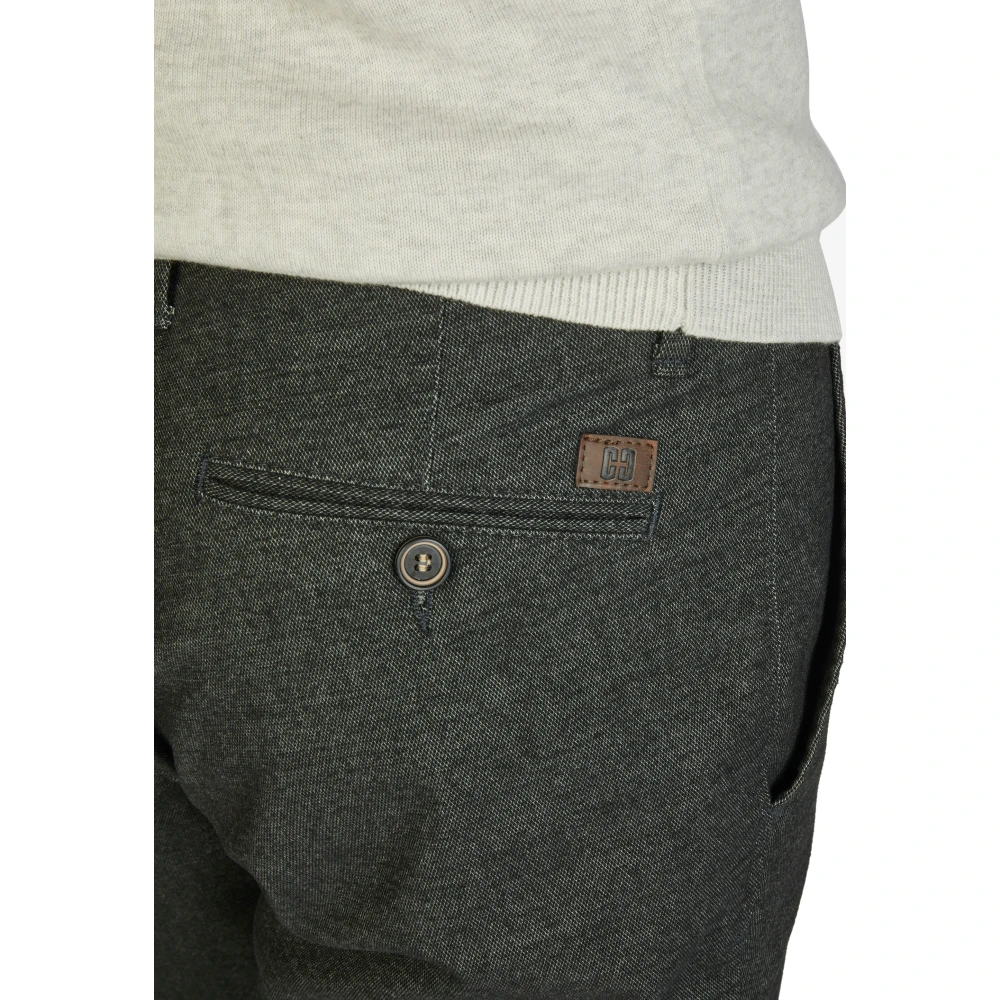 club of comfort Comfortabele platte voorkant broek met elastische tailleband en hemdstopper Gray Heren