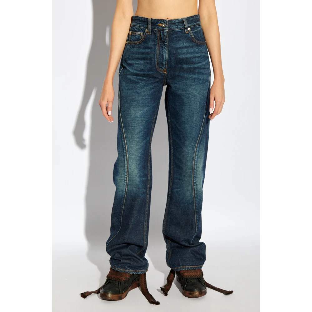 Salvatore Ferragamo Jeans met logo Blue Dames