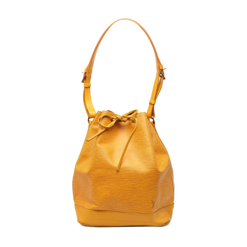 Louis Vuitton Vintage Women's Yellow Pre-Owned Leather Bucket Bag
