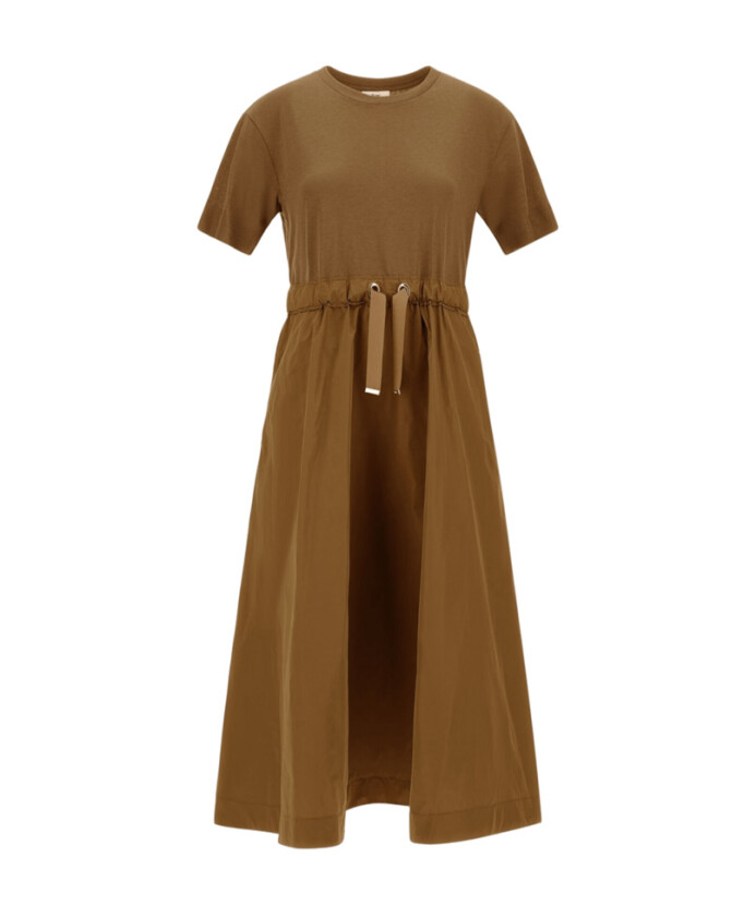 kameel-jurk-met-taffeta-rok
