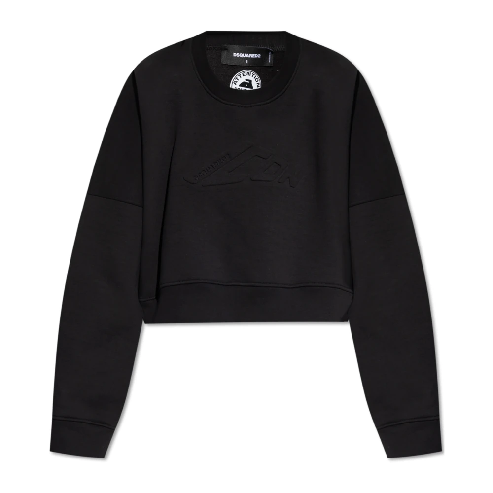 Dsquared2 Sweatshirt med logotyp Black, Dam