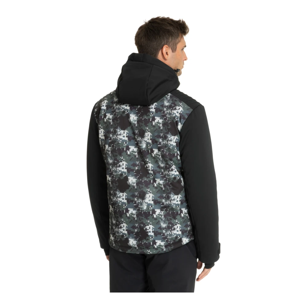 Emporio Armani EA7 Abstract Multicolor Ski Jas met Capuchon Multicolor Heren
